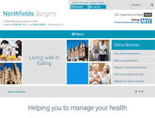 Tablet Screenshot of northfieldssurgery.nhs.uk